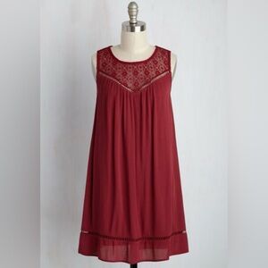 Elegant Red Lace Dress